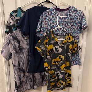 Colorful Patterned Scrub Tops